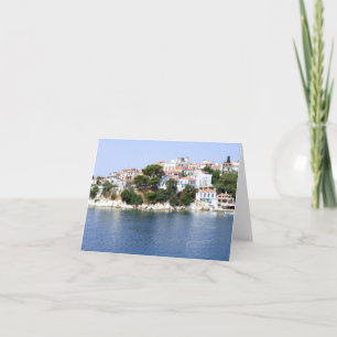 Carte de vœux vierge de l'île de Skiathos, Grèce