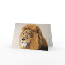 Carte de voeux vierge de lion