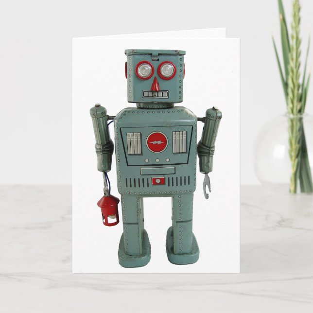 Carte de voeux vierge de robot (Devant)