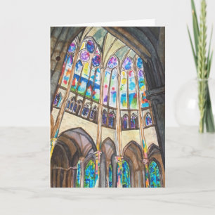 Carte de voeux vierge de verre tendu