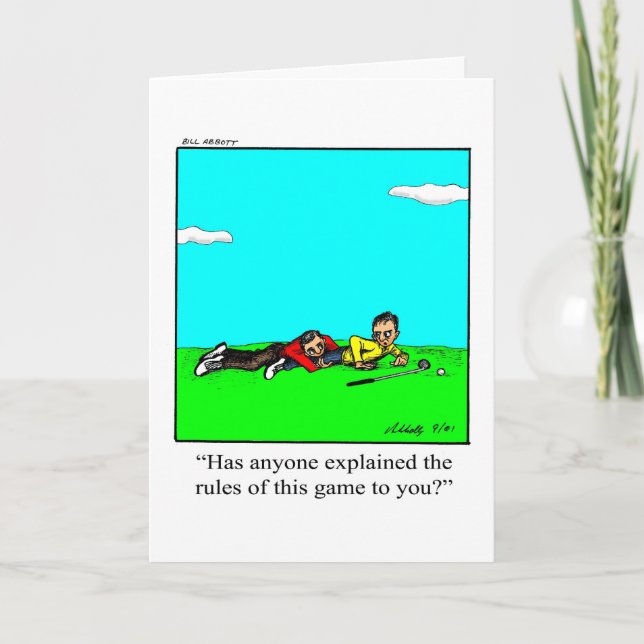 Carte de vœux vierge d'humour de golfeur (Devant)