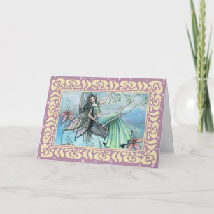 Carte de vœux vierge Fée Lily de nuit
