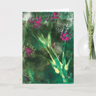 Carte de vœux vierge Fleurs roses