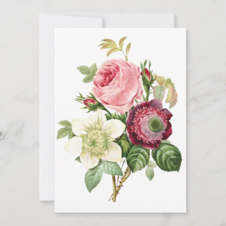 Carte de vœux vierge fleurs vintage