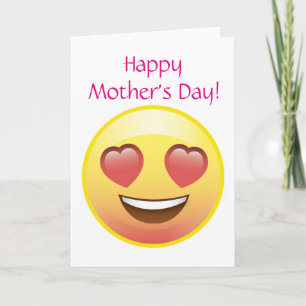 Carte de voeux vierge heureuse d'Emoji du jour de