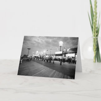Carte de vœux vierge 'La promenade la nuit'