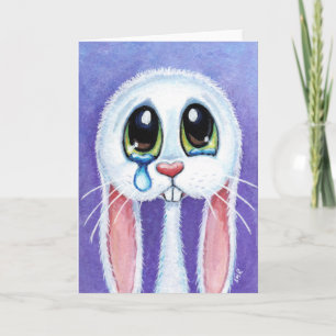 Carte de voeux vierge lapin Tearty