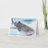 Carte de vœux vierge représentant une Requin Balei