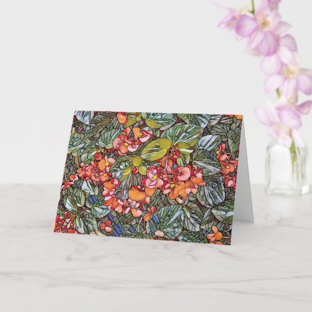 Carte de voeux vierge - SG Begonias (Orchidée)