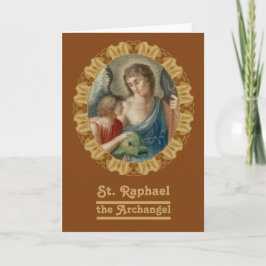 Carte de voeux vierge St Raphael l'Archange (M12)