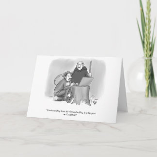 Carte de voeux vierge style New Yorker amusant
