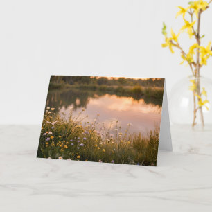 Carte de vœux vierge Wildflower Lake Sunset