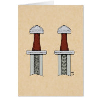 Carte de voeux Viking Sword Motif Welding