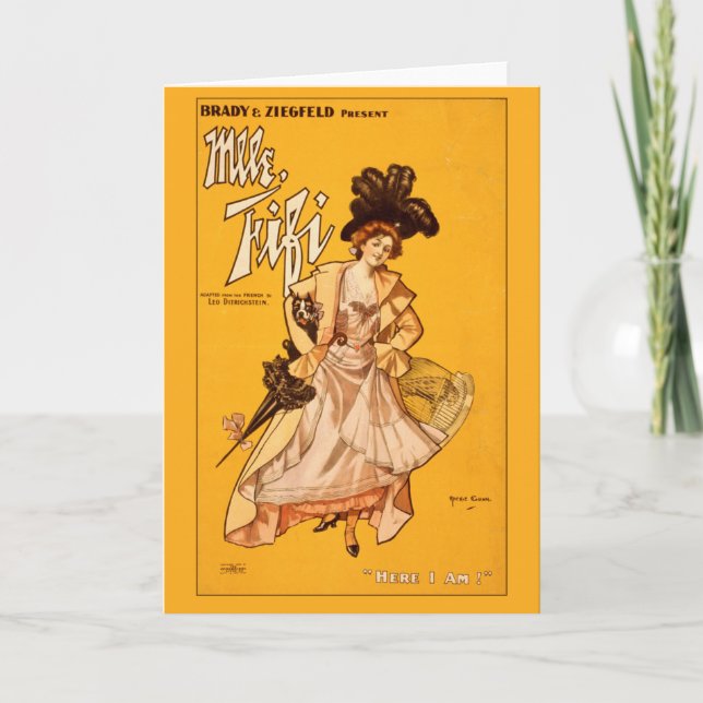 Carte de voeux Vintage à l'affiche (Devant)