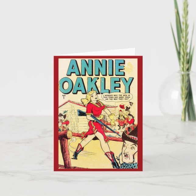 Carte de voeux vintage "Annie Oakley" (Devant)