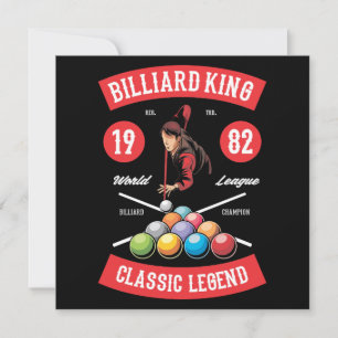 Carte de voeux vintage Billiard Mancave