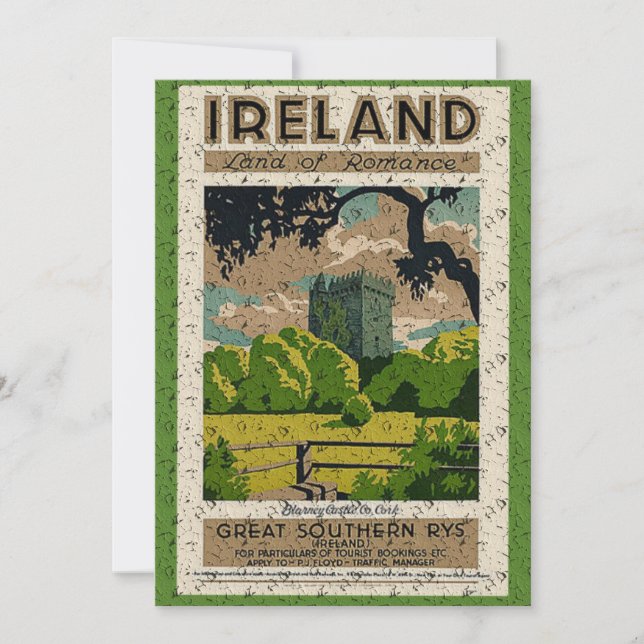 Carte de voeux vintage Blarney Castle (Devant)