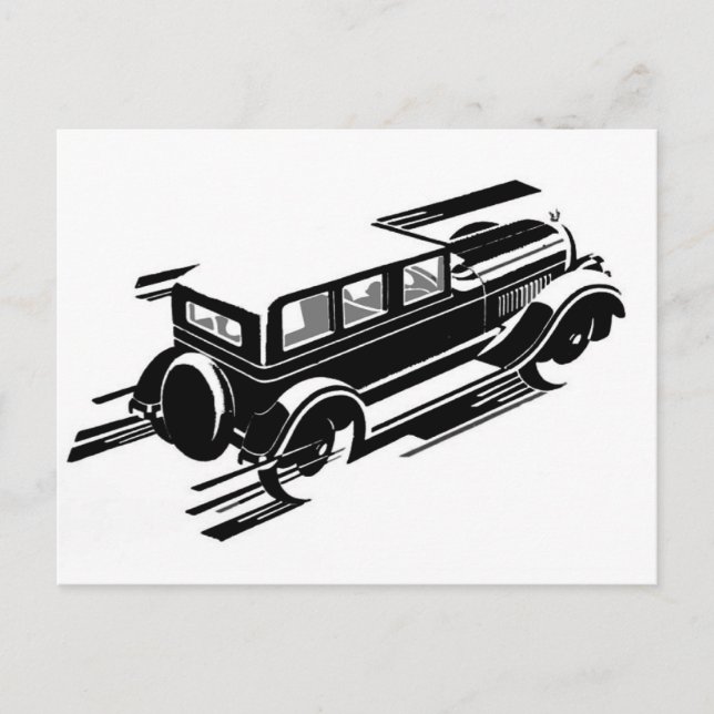 Carte de voeux Vintage Car (Devant)