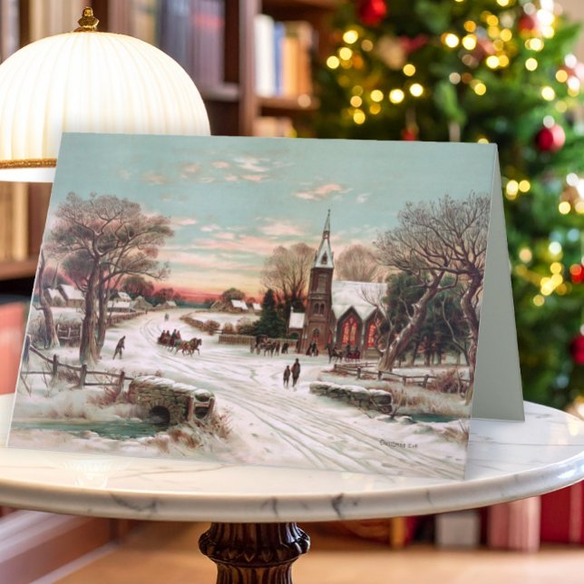 Carte de voeux Vintage Christmas Eve (Créateur téléchargé)
