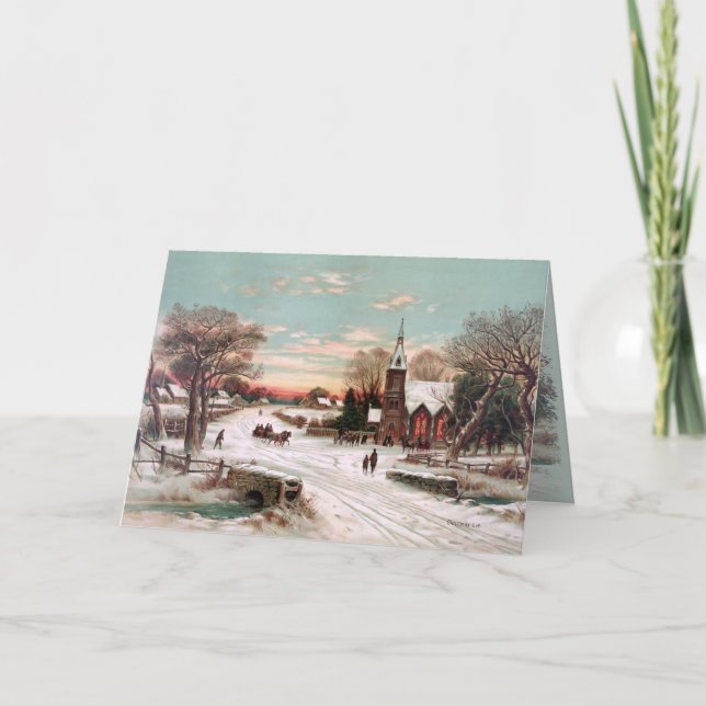 Carte de voeux Vintage Christmas Eve (Devant)