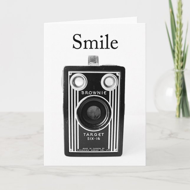 Carte de voeux vintage d'appareil-photo (Devant)