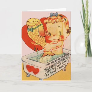 Carte de voeux vintage de la Saint-Valentin