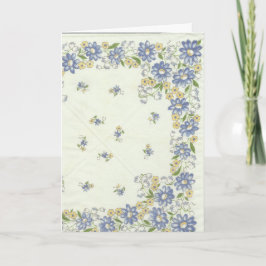 Carte de voeux vintage de mouchoir