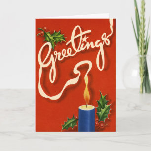 Carte de voeux vintage de Noël