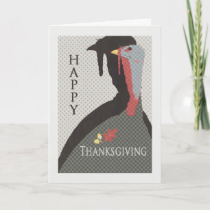 Carte de voeux vintage de thanksgiving de