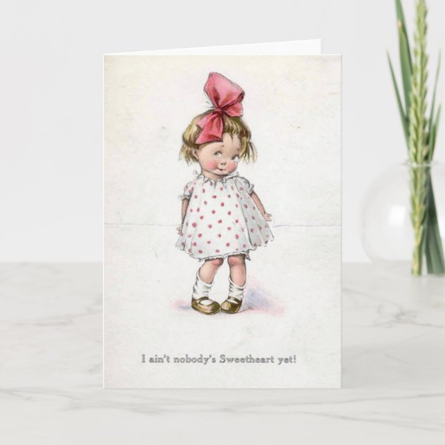 Carte de voeux vintage de Valentine (Devant)