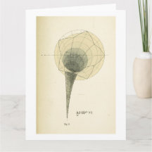 Carte de voeux vintage d'illustration mathématique