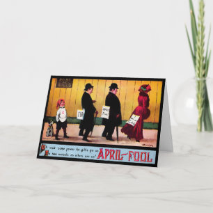 Carte de voeux vintage du jour des Fools 