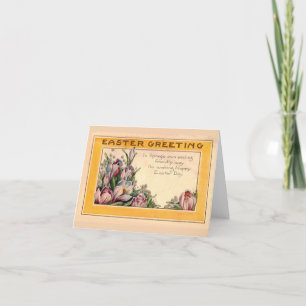 Carte de voeux Vintage Floral de Pâques