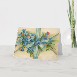 Carte de voeux vintage Forget-Me-Not Enveloppe
