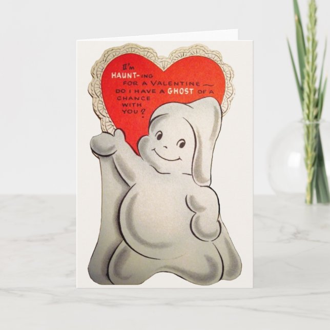 Carte de voeux vintage Ghost Valentine (Devant)