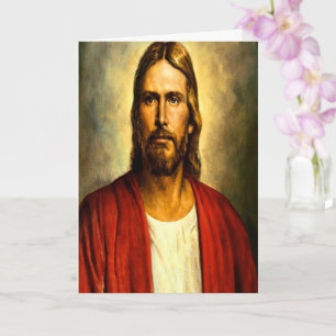 Carte de voeux Vintage Jésus