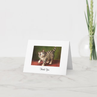 Carte de voeux vintage Kitten Card