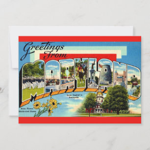 Carte de vœux vintage Maryland