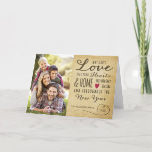Carte de voeux vintage pour l'amour de Dieu