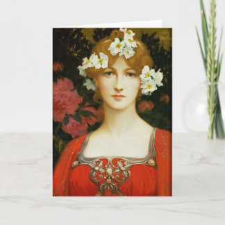 Carte de voeux vintage romantique de Madame en