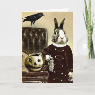 Carte de voeux vintage surréaliste de Halloween