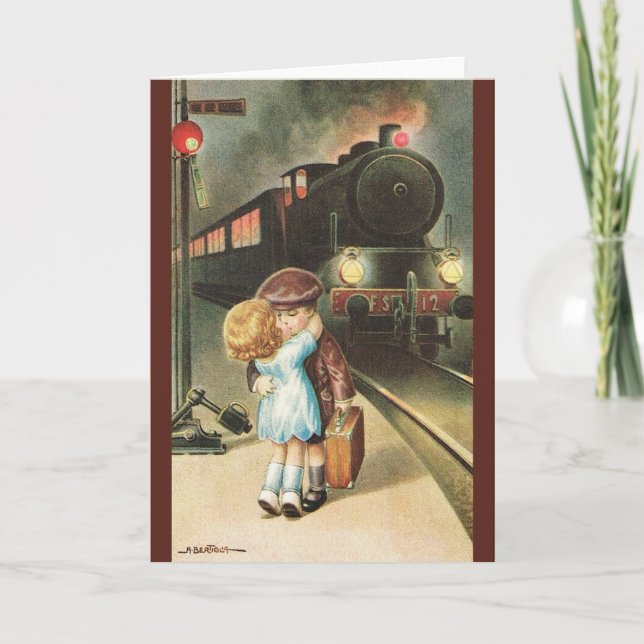 Carte de voeux vintage Valentine Love (Devant)
