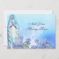 Carte de voeux Virgin Mary Bénédiction Message