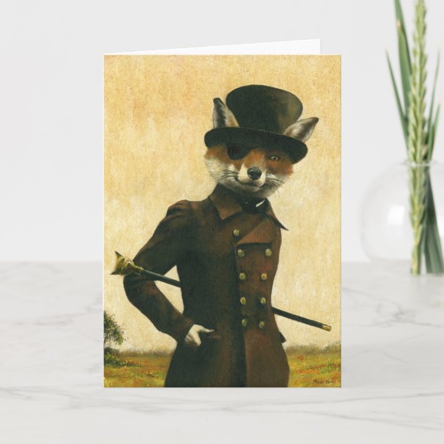 Carte de voeux Vly Victorian Fox (Devant)