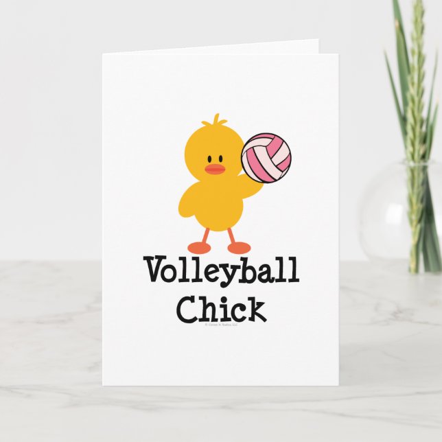 Carte de voeux Volleyball Chick (Devant)