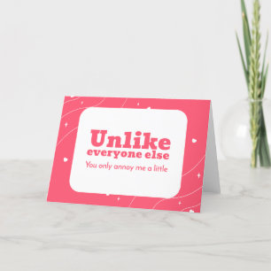 Carte de vœux Vous m'ennuyez juste un peu