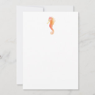 Carte de voeux Watercolor Seahorse