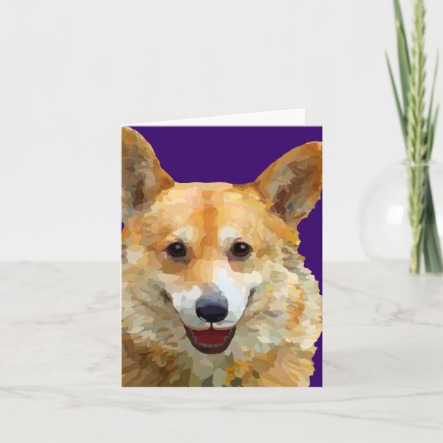 Carte de voeux Welsh Corgi "Jazz" (Devant)