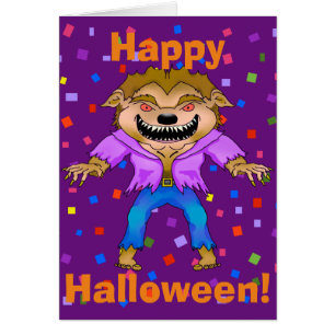 Carte de voeux Werewolf Halloween