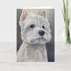 Carte de voeux West Highland White Terrier Dog Art